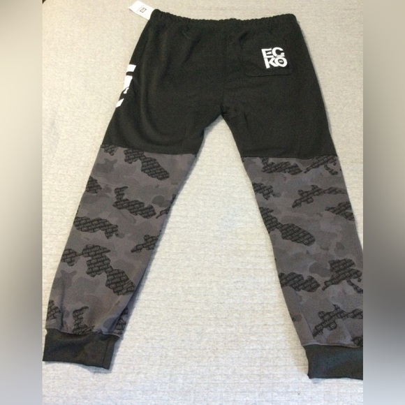 Ecko Unlimited Black w/ Gray Camo Sweatpants Size XL EO31G624 - Picture 8 of 8